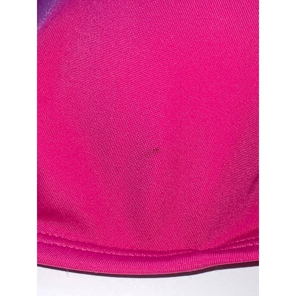 Shade & Shore Swim Top Womens 34B Purple Nylon Halter Braided Keyhole Design - Picture 9 of 9
